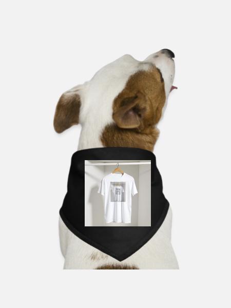 T-shirt à réflexion encadrée - Bandana pour chien - noir - Devant