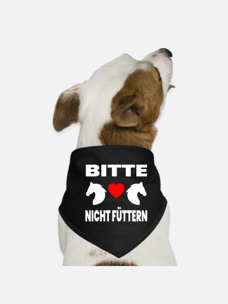 horses - Dog Bandana - black - Front