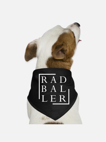 Radball, Radballer, Hallenradsport - Hunde-Bandana - Schwarz - Vorne