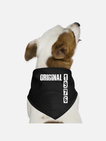 50e anniversaire du Vintage 1976 - Bandana pour chien - noir - Devant
