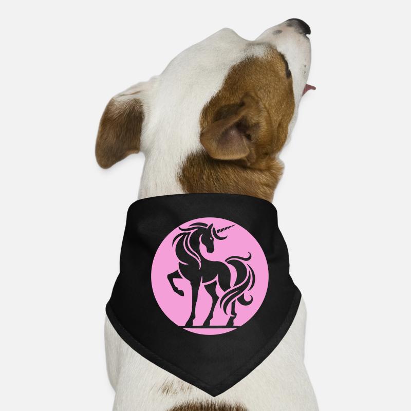Pink Unicorn Silhouette Circle Dog Bandana