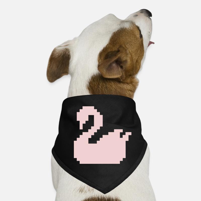 Silhouette rose Pixel Swan Bandana pour chien