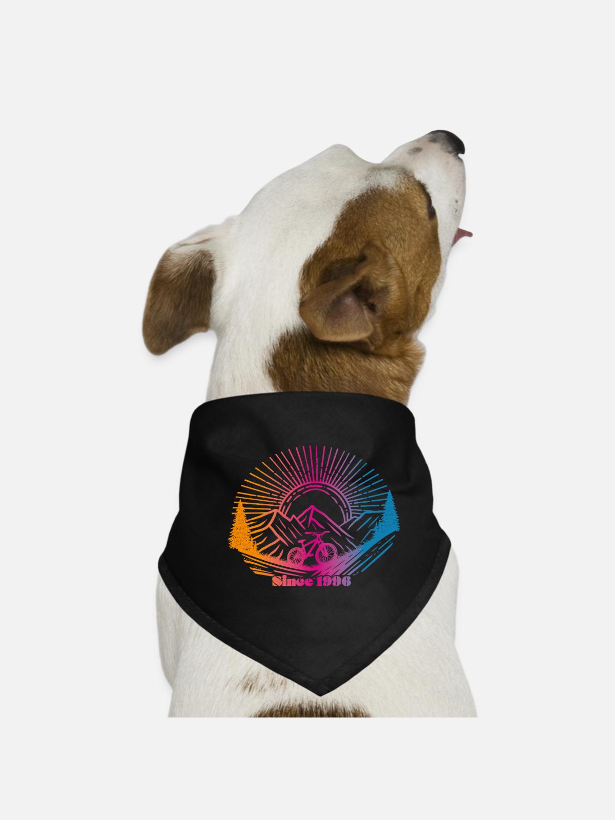 Since 1996 - Hunde-Bandana - Schwarz - Vorne