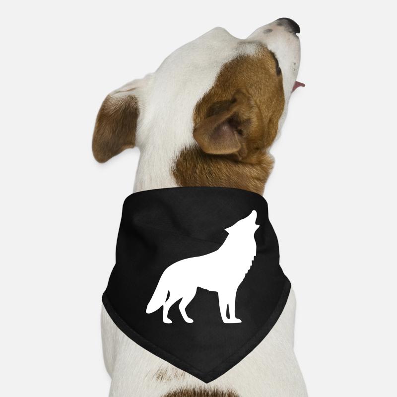 Heulender Wolf weiß  Hunde-Bandana