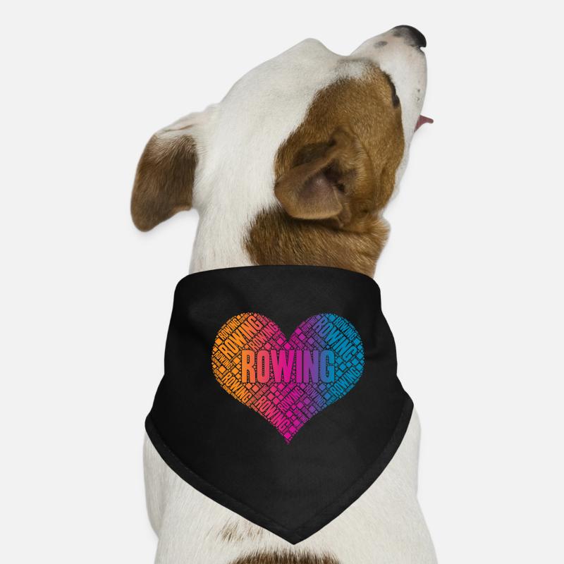 Rowing Rudern Herz Hunde-Bandana