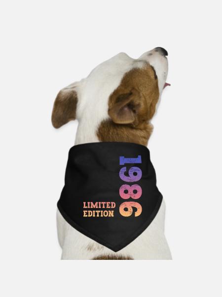 Anniversaire en édition limitée 1986 - Bandana pour chien - noir - Devant