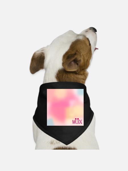 Himmel Stimmung Müde - Hunde-Bandana - Schwarz - Vorne