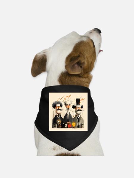 Zukunft erfinden - Hunde-Bandana - Schwarz - Vorne