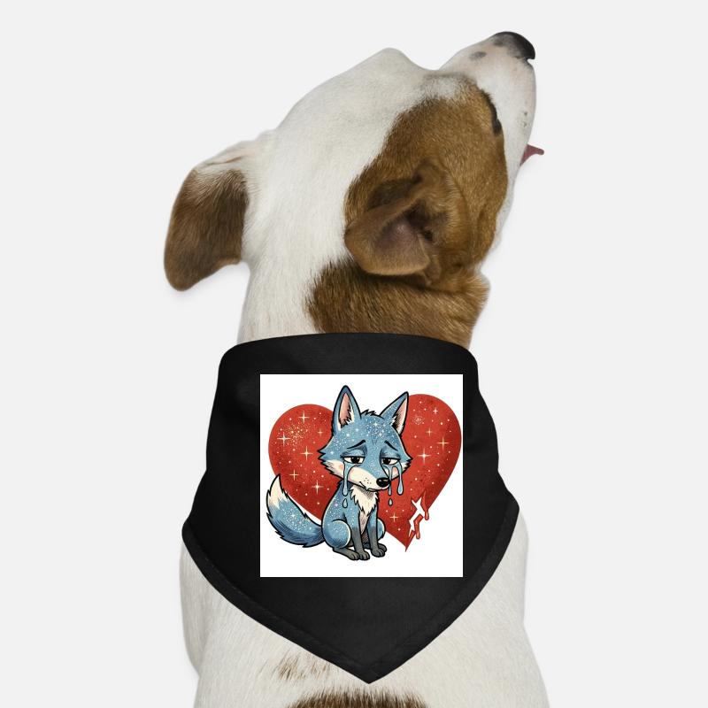 Fox animal sad symbol heart broken Dog Bandana