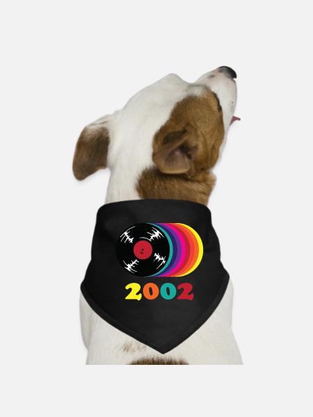 Vintage 2002 - Hunde-Bandana - Schwarz - Vorne