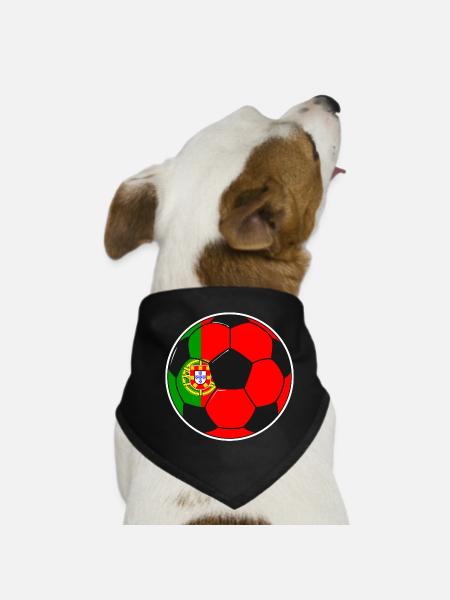 Football Team Portugal - Dog Bandana - black - Front