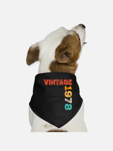 Millésime 1978 - Bandana pour chien - noir - Devant