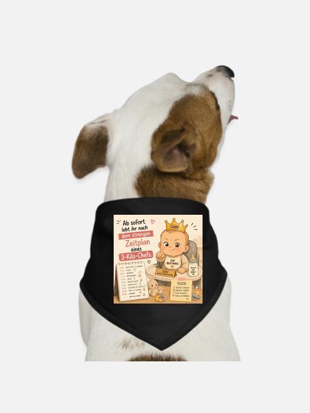Babys im Alltag - Hunde-Bandana - Schwarz - Vorne