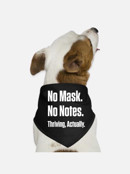 Unmasked Zero Regrets – Late Diagnosis ND - Dog Bandana - black - Front