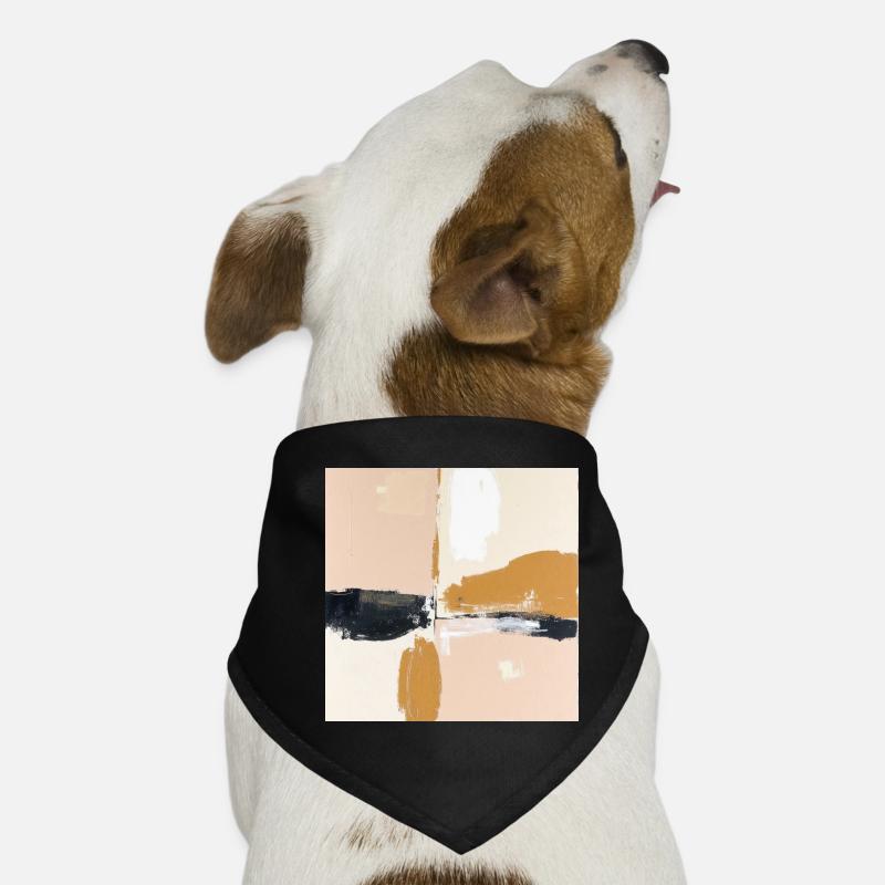 Golden Earth Tones Abstract Dog Bandana