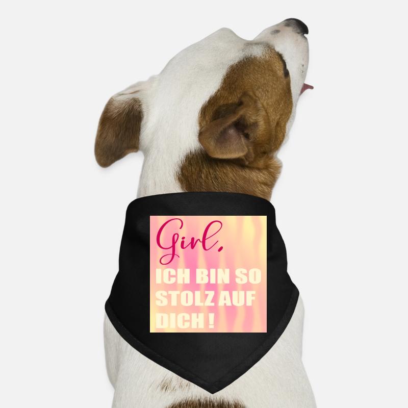 Stolz auf Dich Mädchen Hunde-Bandana