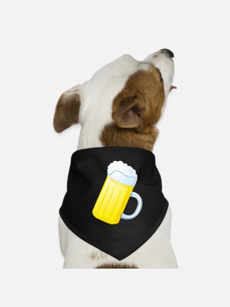 Beer mug - Dog Bandana - black - Front