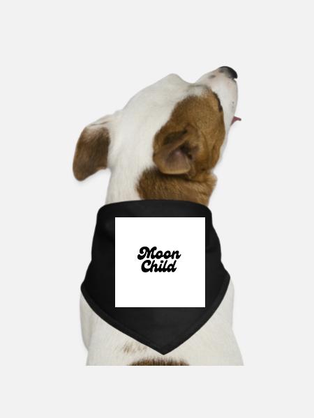 Écriture céleste de Moon Child - Bandana pour chien - noir - Devant