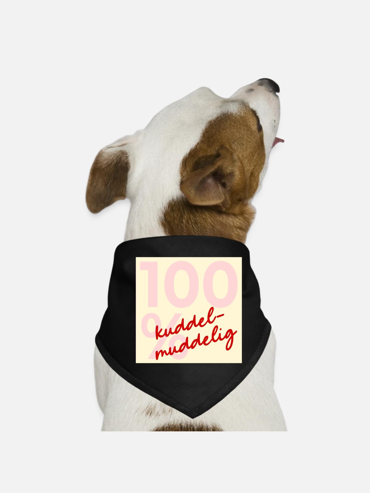 Kuddelmuddly à 100 % - chaos - Bandana pour chien - noir - Devant