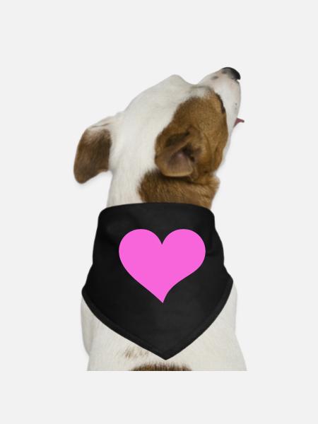 Cœur - Bandana pour chien - noir - Devant