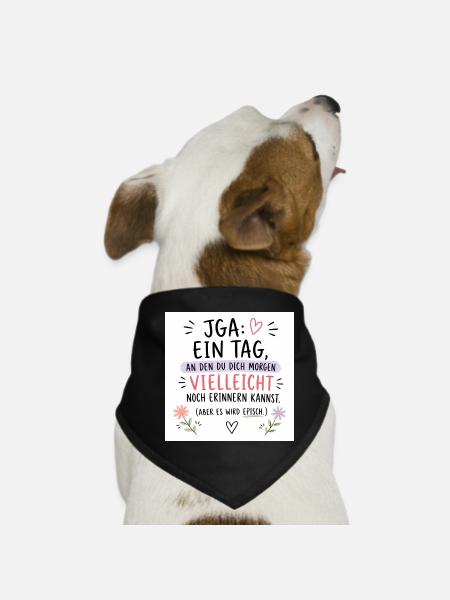JGA Episch: Tag voller Erinnerungen - Hunde-Bandana - Schwarz - Vorne