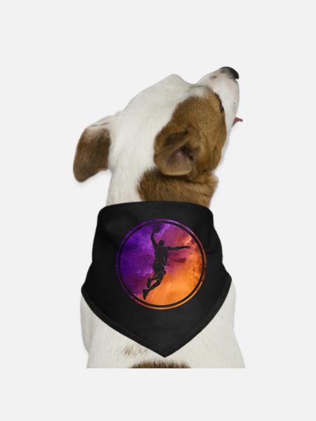JOUEUR DE BASKET COOL AU BASKET COLORÉ - Bandana pour chien - noir - Devant