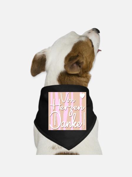 Appreciation Thank you - Dog Bandana - black - Front