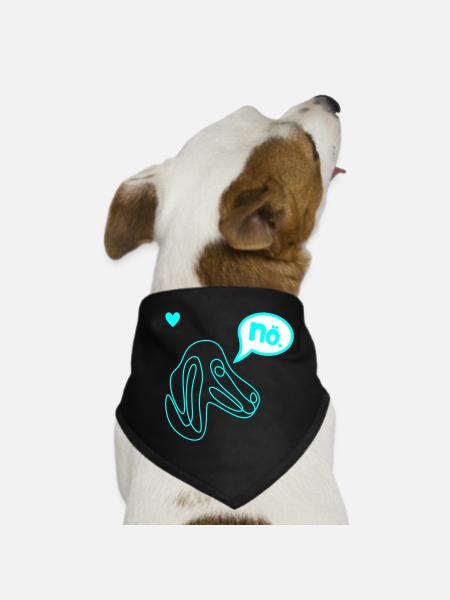 Teckel Têtu - Bandana pour chien - noir - Devant