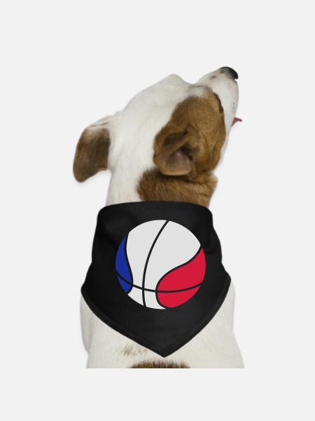 Basketball - Hunde-Bandana - Schwarz - Vorne