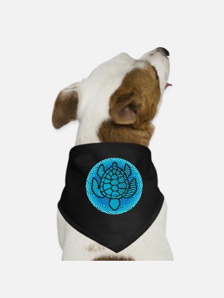 Schildkröte - Hunde-Bandana - Schwarz