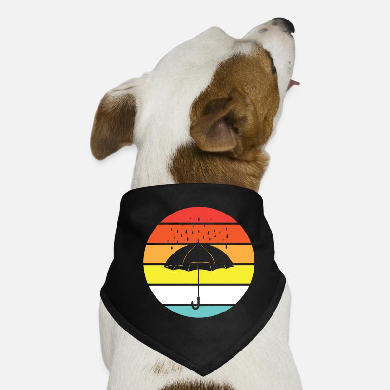Umbrella - Raindrops, vintage - summer Dog Bandana
