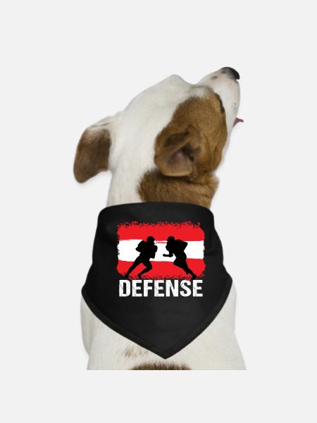 American Football Österreich Defense - Hunde-Bandana - Schwarz - Vorne