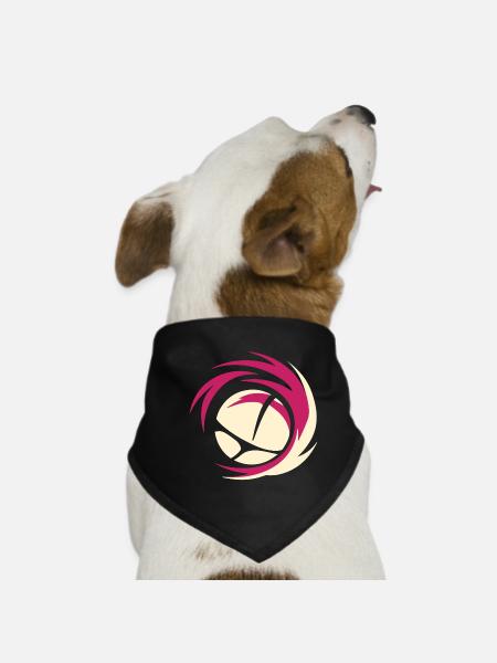 Volleyball - Hunde-Bandana - Schwarz - Vorne