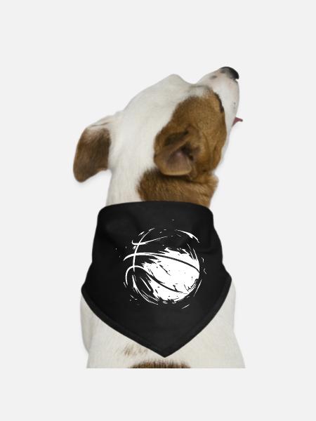 Croquis de basket-ball - Bandana pour chien - noir - Devant