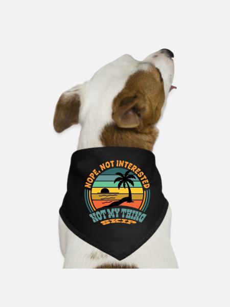 Lustiges T-Shirt – Nicht Mein Problem, Skip, Langw - Hunde-Bandana - Schwarz - Vorne