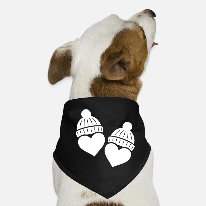 Amour du Chapeau d’hiver de Cœurs Bandana pour chien