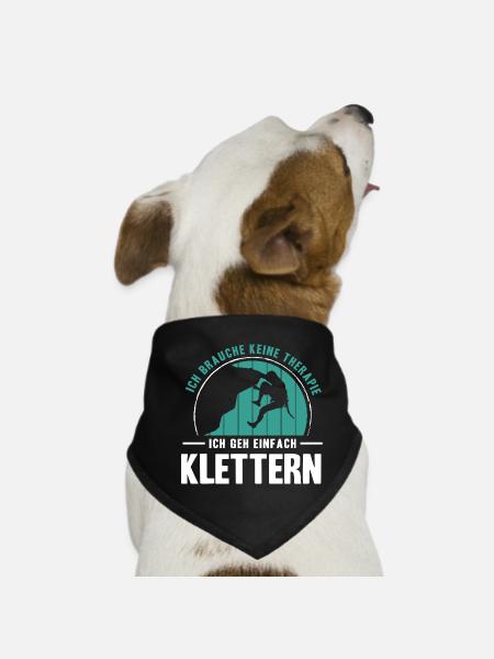 Bouldern Geschenke Klettern Kletterer Boulderer - Hunde-Bandana - Schwarz - Vorne