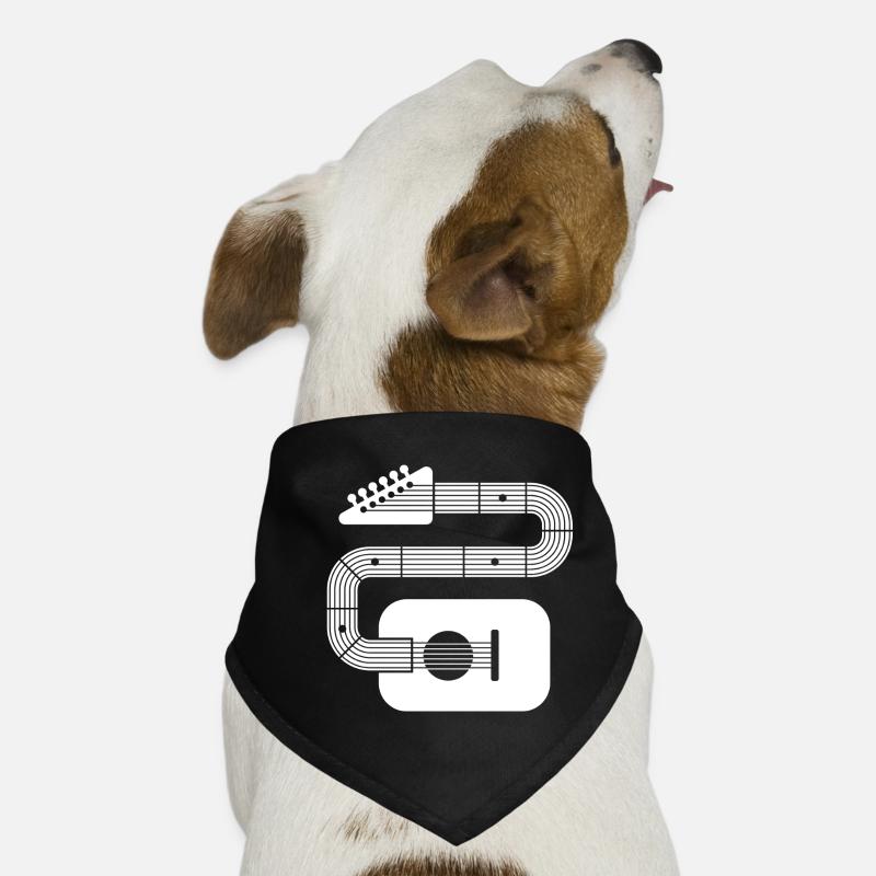 Abstract Shape Guitar Dog Bandana