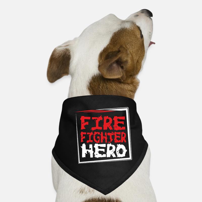 FIREFIGHTERHERO - Hunde-Bandana - Schwarz