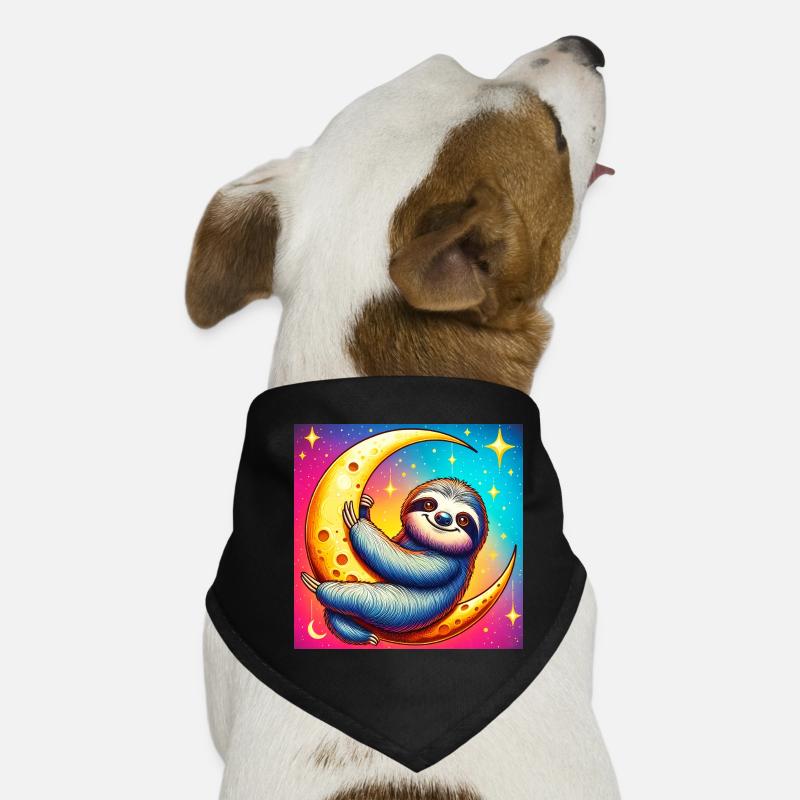 Sloth sleeps on the Moon Dog Bandana