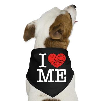 Ich liebe mich - Hunde-Bandana - Schwarz - Vorne