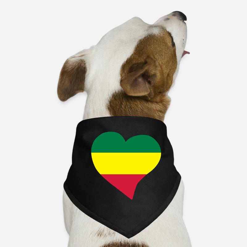 Rasta heart Dog Bandana