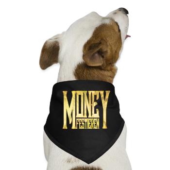 MONEYfestieren - Moneyfestiere Dir Deinen Reichtum - Hunde-Bandana - Schwarz - Vorne