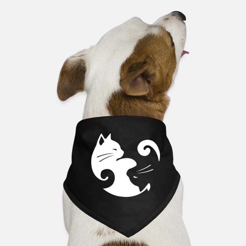 Yin-Yang-Katzen-Balance Hunde-Bandana