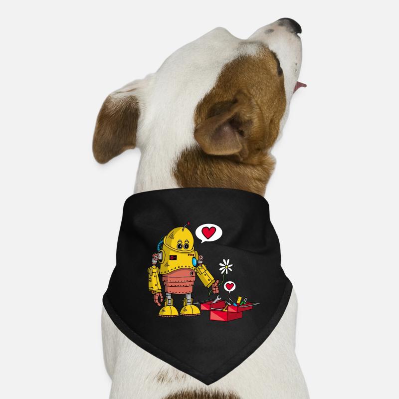 Robot in love Dog Bandana