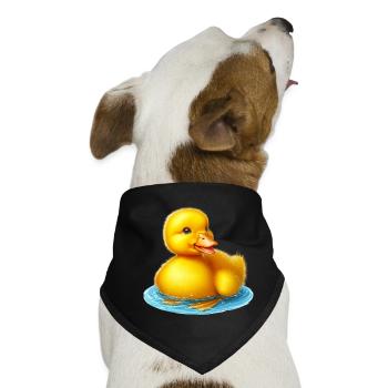 Ente Ente Ente Ente Ente - Hunde-Bandana - Schwarz - Vorne
