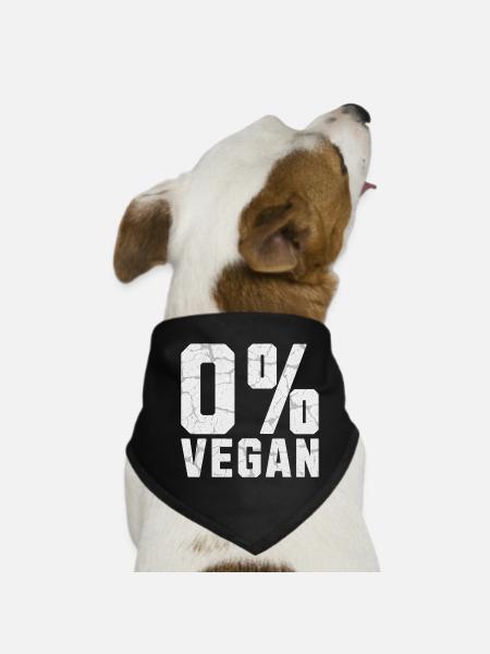 0% Vegan - Hunde-Bandana - Schwarz - Vorne