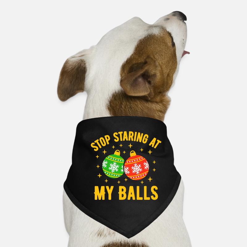 Stop Staring at my Balls Dog Bandana