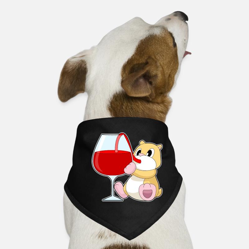 Hamster Rotwein Hunde-Bandana
