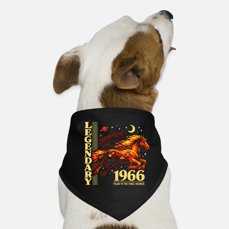 1966 Fire Horse 60e anniversaire du Cheval Bandana pour chien